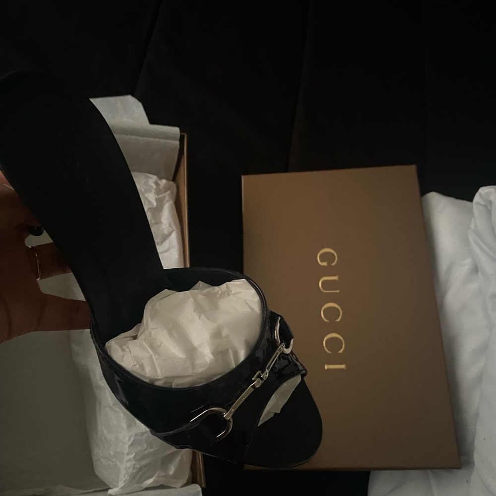 Gucci Black Mules Luxurious Comfort